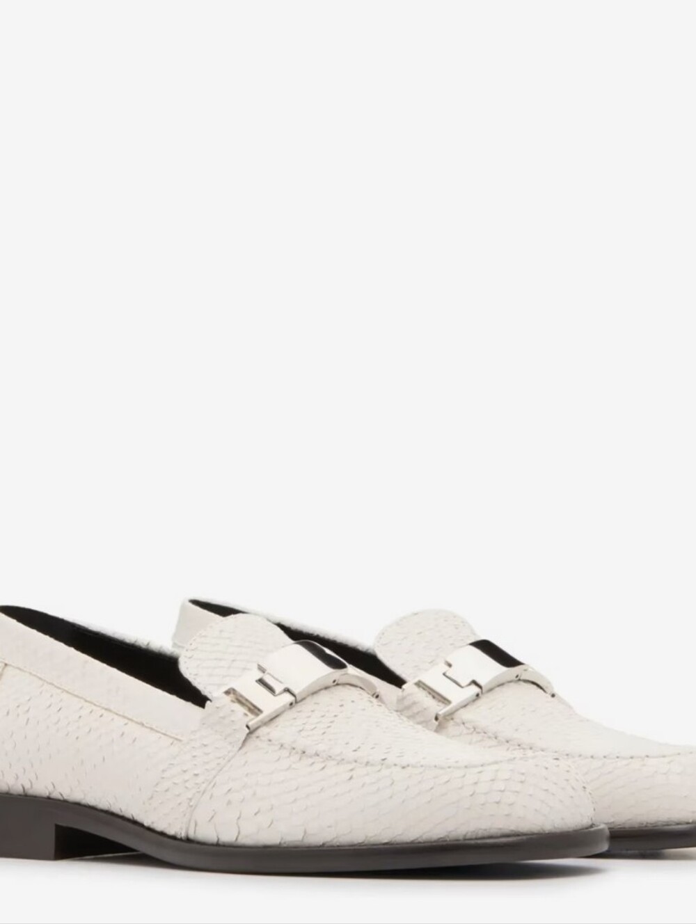 NWT: Burberry Women's White Leather Bit Loafers - 39.5 EU = 9.5 US - Picture 13 of 14